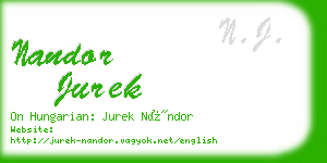 nandor jurek business card